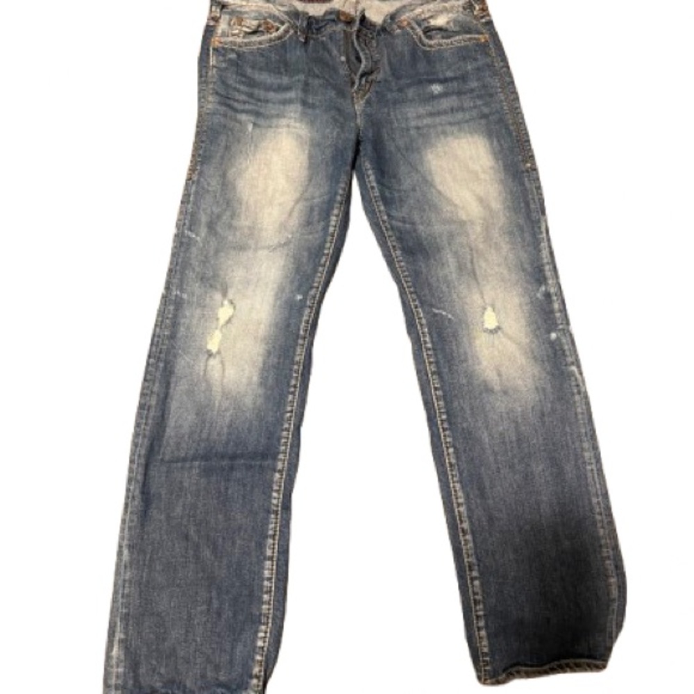 1921 Women's Straight Leg Faded Blue Jeans